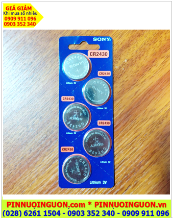 COMBO mua 1vỉ = 5 viên Pin Sony CR2450 lithium 3.0v (Made in Indonesia) _Giá chỉ 179.000đ/Vỉ 5viên